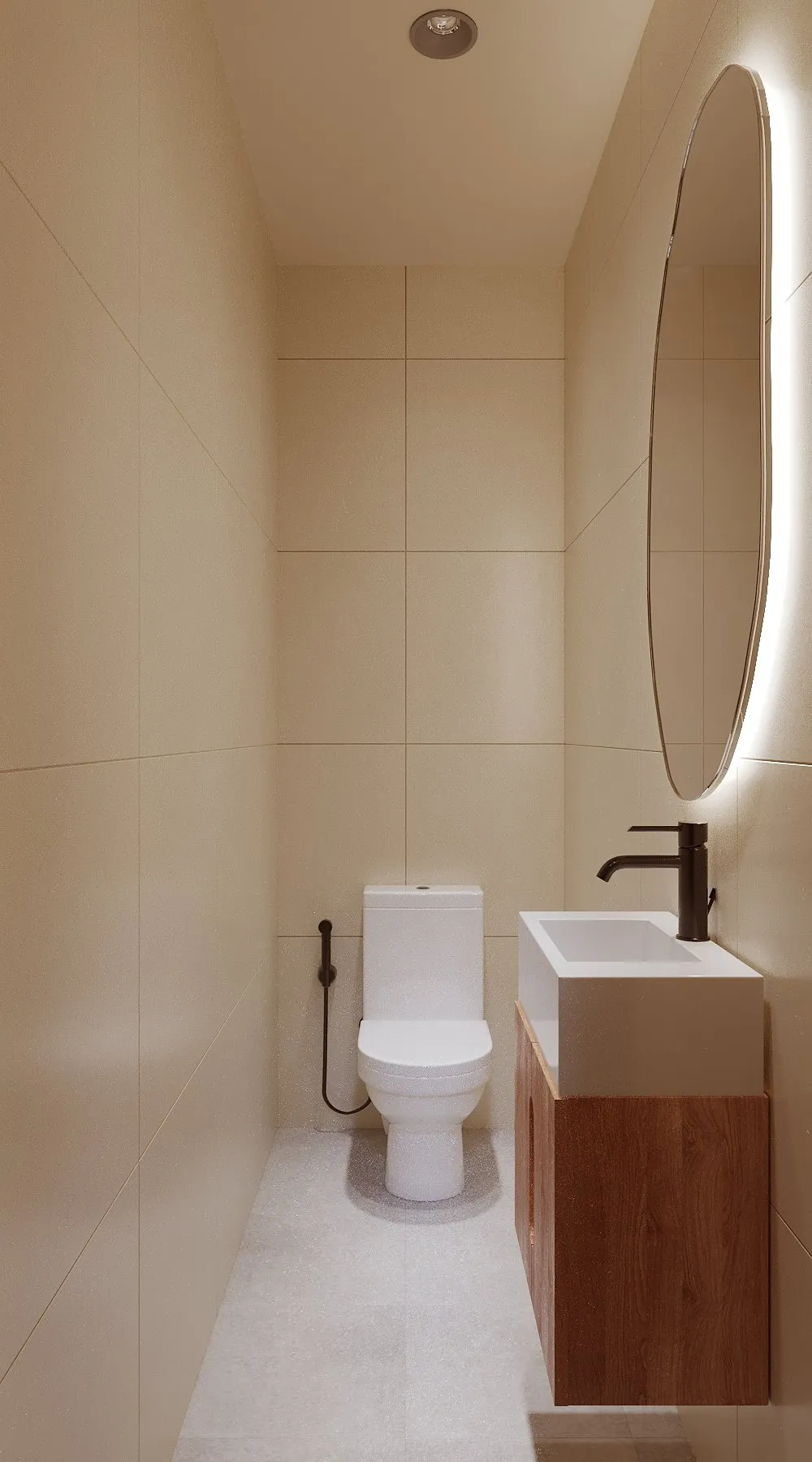 Thiết kế nội thất 3D cho phòng tắm căn hộ chị Linh Quận 9 theo phong cách Modern