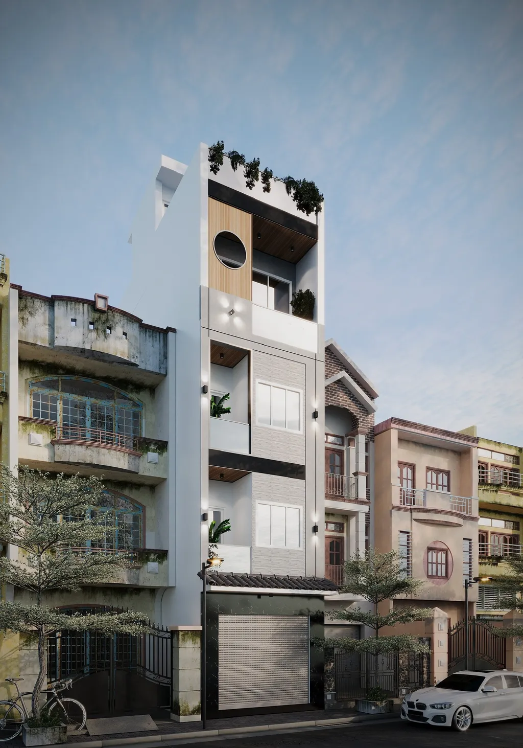 Thiết kế 3D cho nhà phố chị Trang tại theo phong cách Modern
