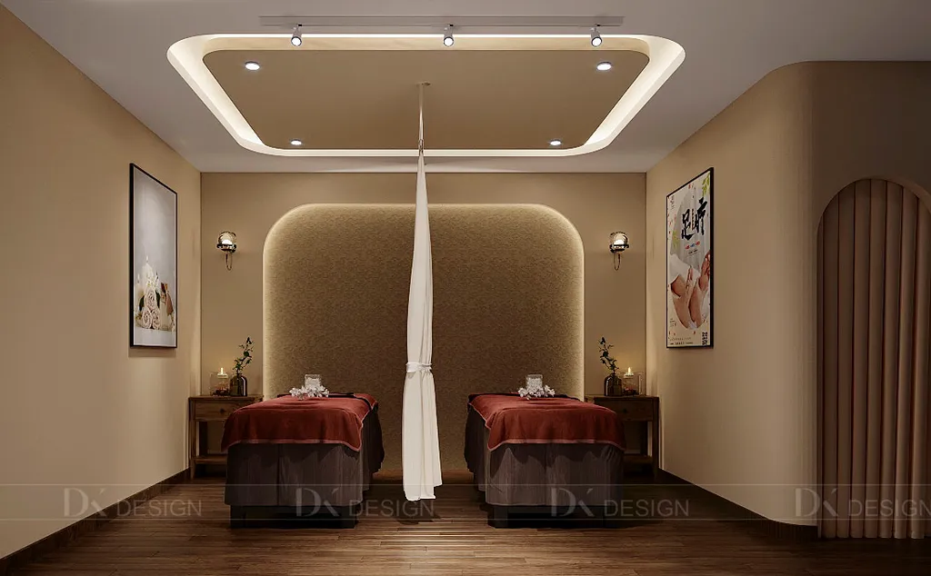 Thiết kế 3D cho tiệm massage foot Vũng Tàu theo phong cách Địa Trung Hải