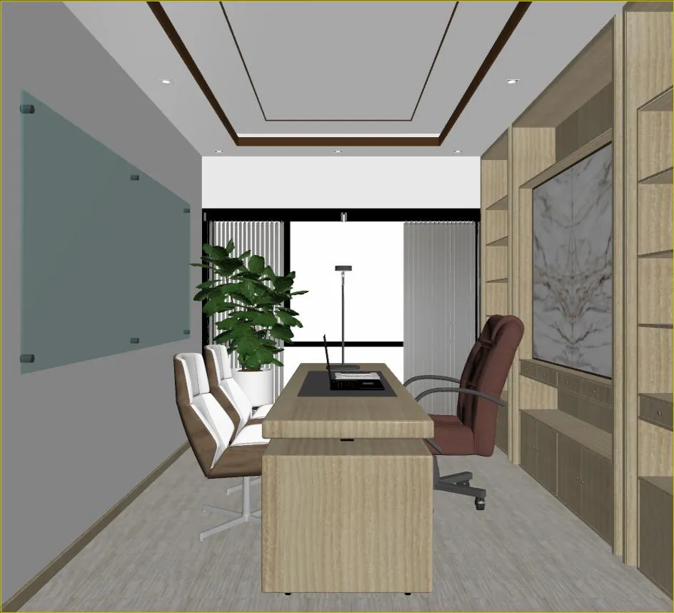 Thiết kế SketchUp Nội thất cho Văn phòng Kiến Long theo phong cách Modern