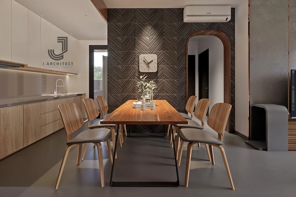 Thiết kế 3D cho Khôi Apartment theo phong cách Mid Century