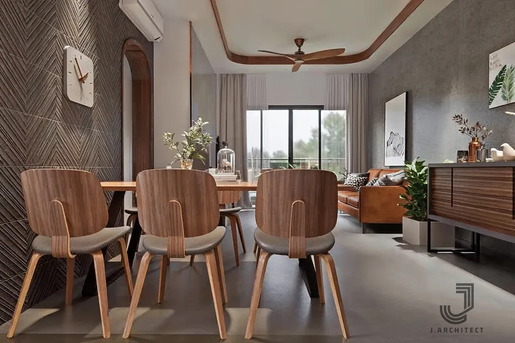 Thiết kế 3D cho Khôi Apartment theo phong cách Mid Century