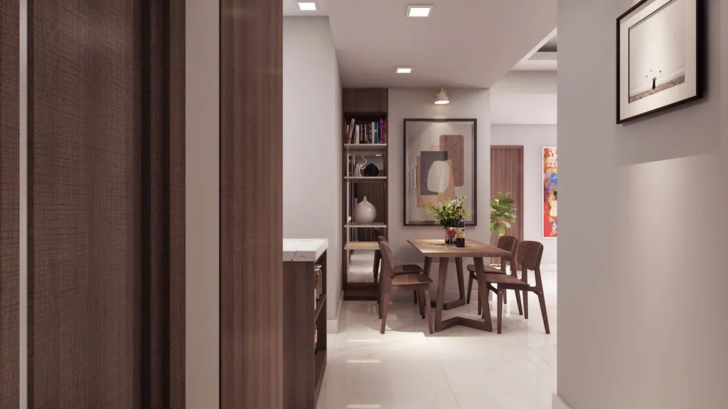 Thiết kế 3D nội thất phòng ăn cho Căn hộ Masteri Thảo Điền theo phong cách Modern