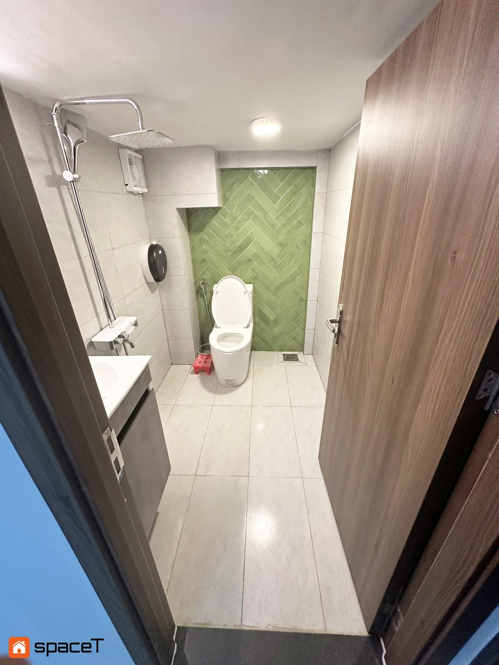Hoàn thiện nội thất phòng tắm, nhà vệ sinh Nhà phố Hồ Văn Huê, Q. Phú Nhuận - Phong cách Minimalist