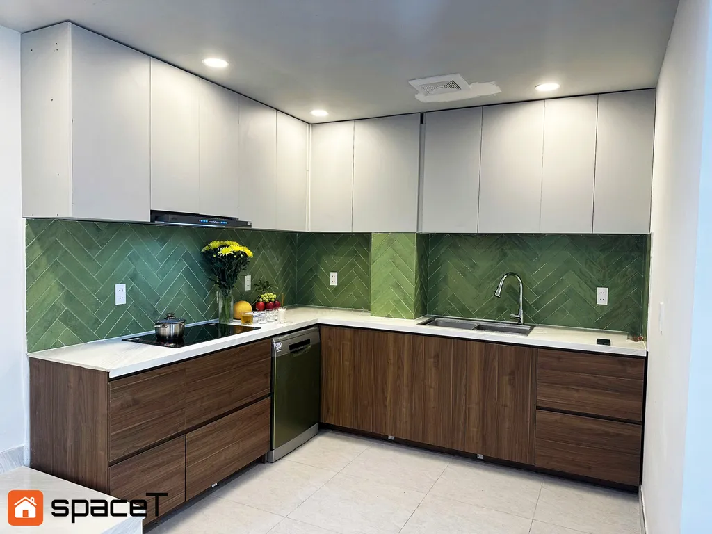 Hoàn thiện nội thất phòng bếp Nhà phố Hồ Văn Huê, Q. Phú Nhuận - Phong cách Minimalist
