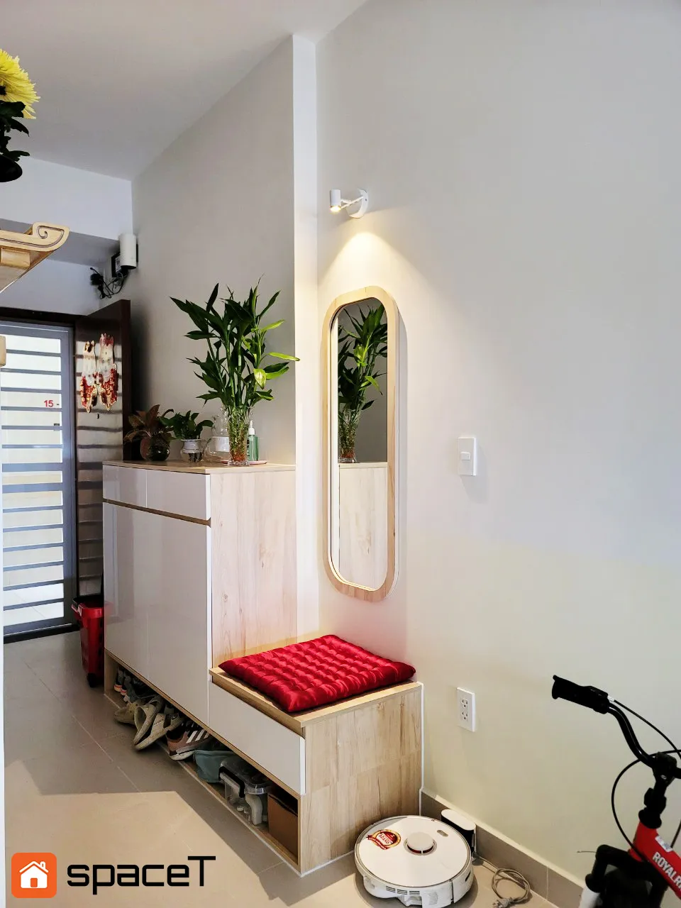 Hoàn thiện nội thất lối vào Căn hộ Era Town Block 1 - Phong cách Scandinavian
