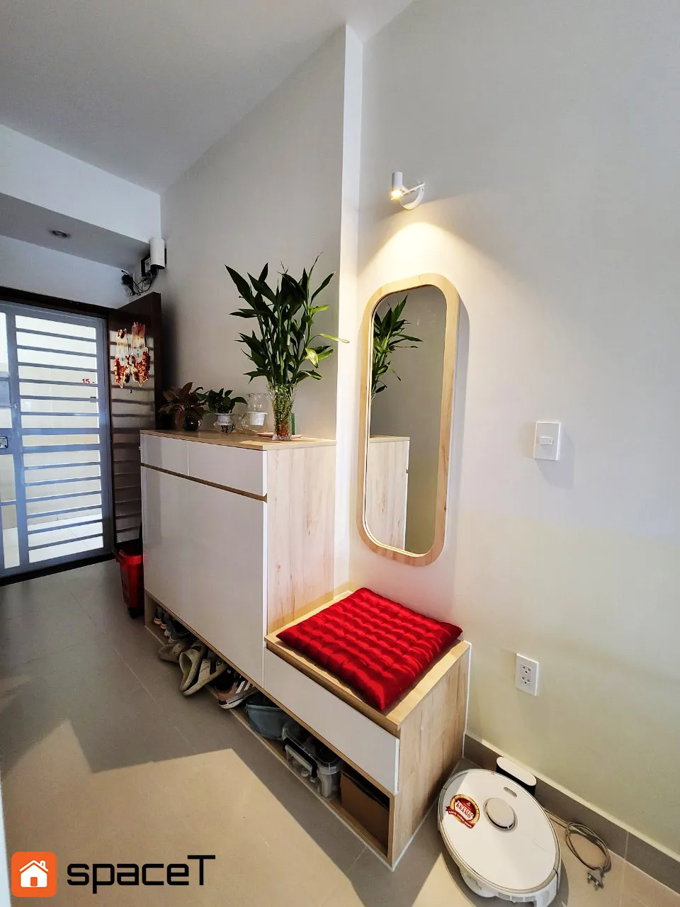 Hoàn thiện nội thất lối vào Căn hộ Era Town Block 1 - Phong cách Scandinavian