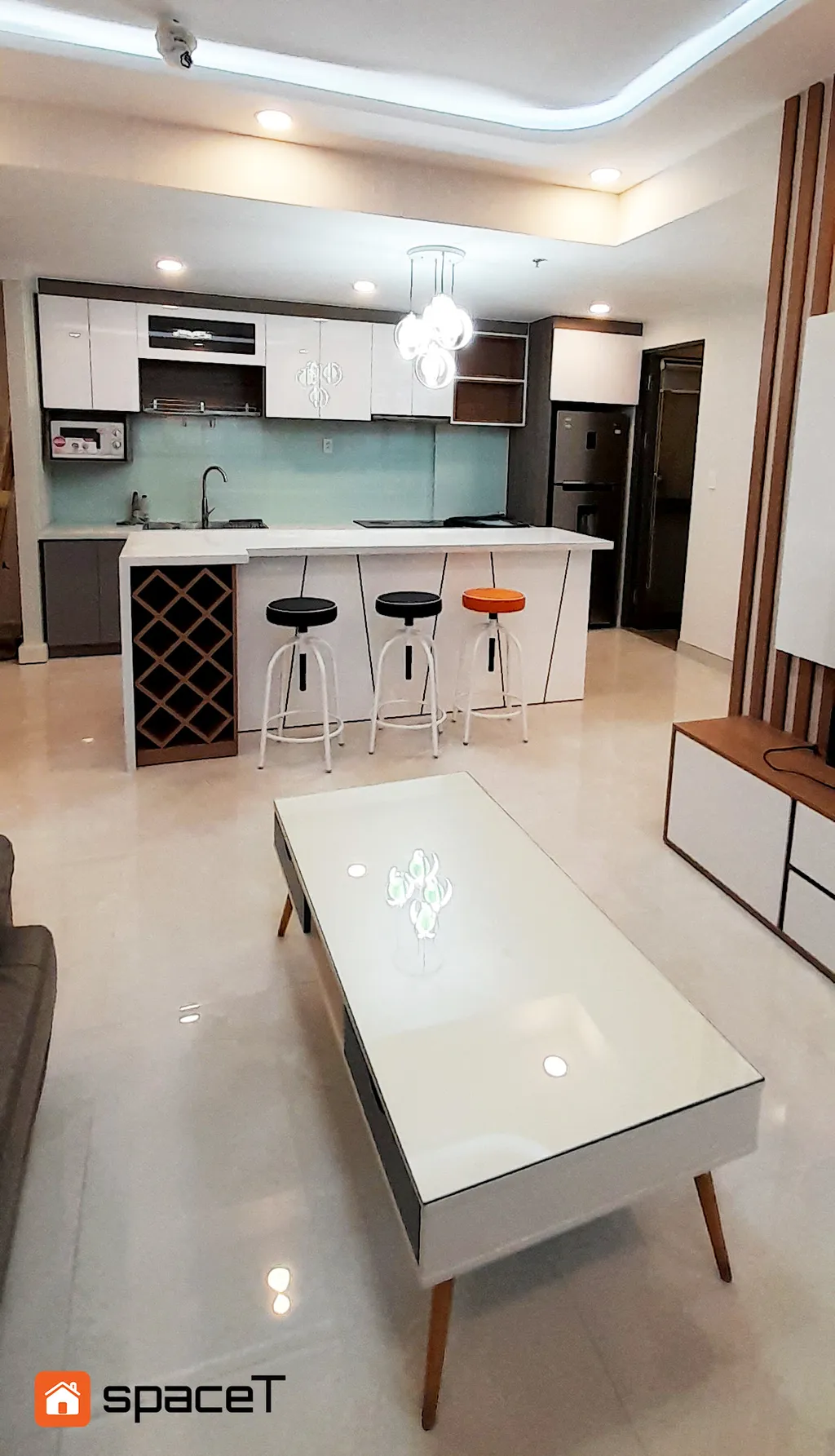 Hoàn thiện nội thất phòng bếp Căn hộ Masteri Thảo Điền - Phong cách Modern