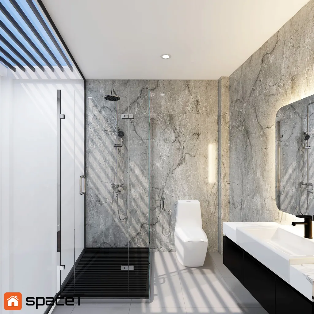 Thiết kế Concept nội thất phòng tắm, nhà vệ sinh Nhà phố Quận 4 - Phong cách Modern