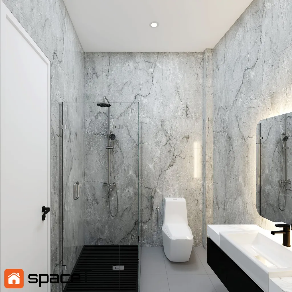 Thiết kế Concept nội thất phòng tắm, nhà vệ sinh Nhà phố Quận 4 - Phong cách Modern