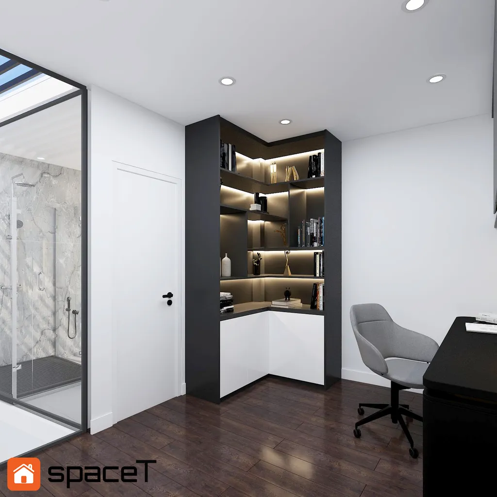 Thiết kế Concept nội thất phòng làm việc Nhà phố Quận 4 - Phong cách Modern