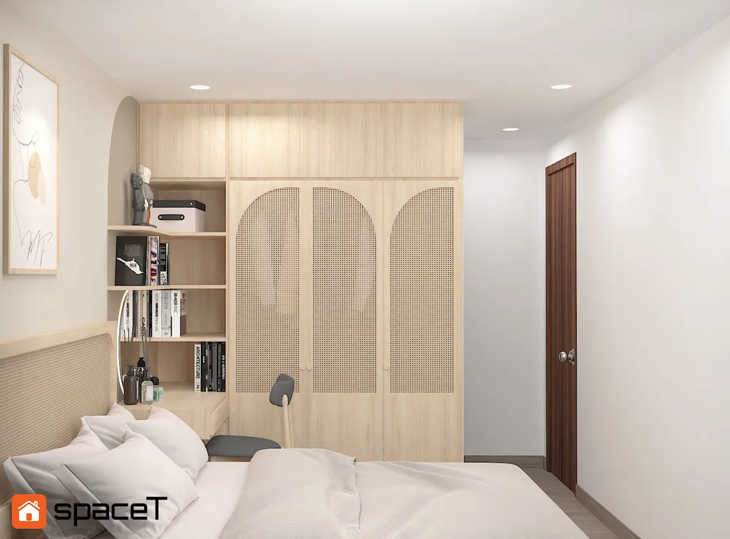 Thiết kế Concept nội thất phòng ngủ Căn hộ Samsora Riverside - Phong cách Japandi