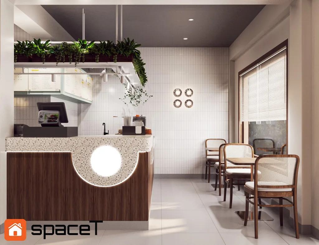Thiết kế Concept nội thất không gian kinh doanh quán cà phê Nhà phố Hồ Văn Huê - Phong cách Minimalist