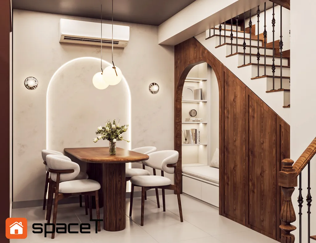 Thiết kế Concept nội thất phòng ăn Nhà phố Hồ Văn Huê - Phong cách Minimalist