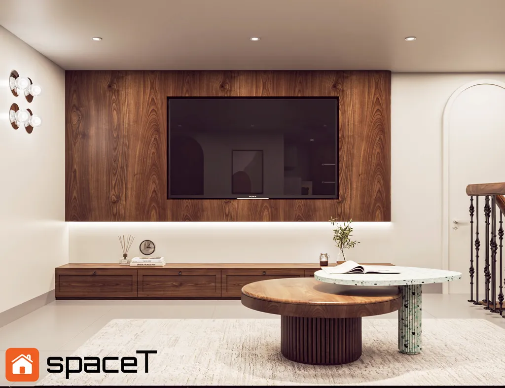 Thiết kế Concept nội thất phòng khách Nhà phố Hồ Văn Huê - Phong cách Minimalist