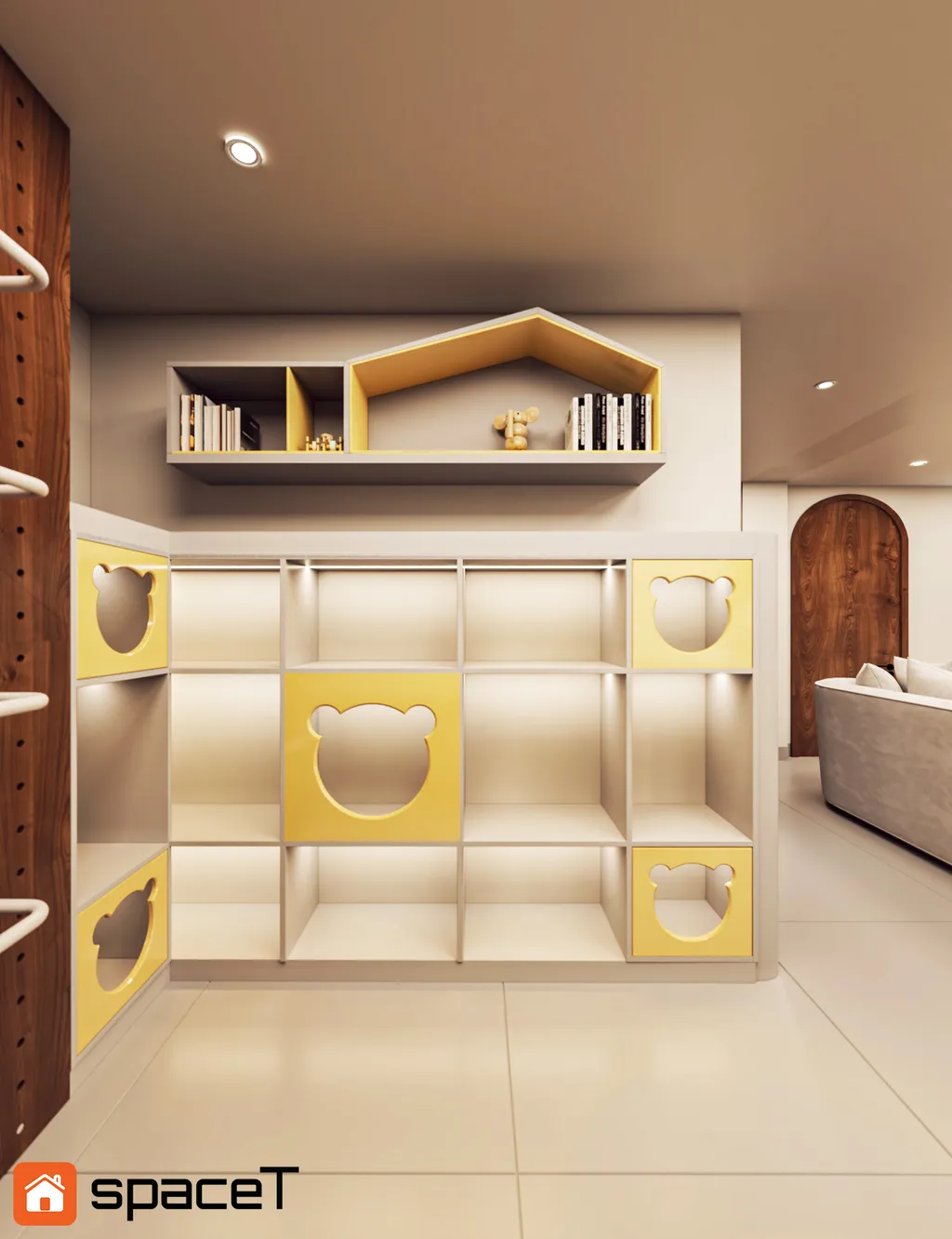 Thiết kế Concept nội thất phòng làm việc Nhà phố Hồ Văn Huê - Phong cách Minimalist