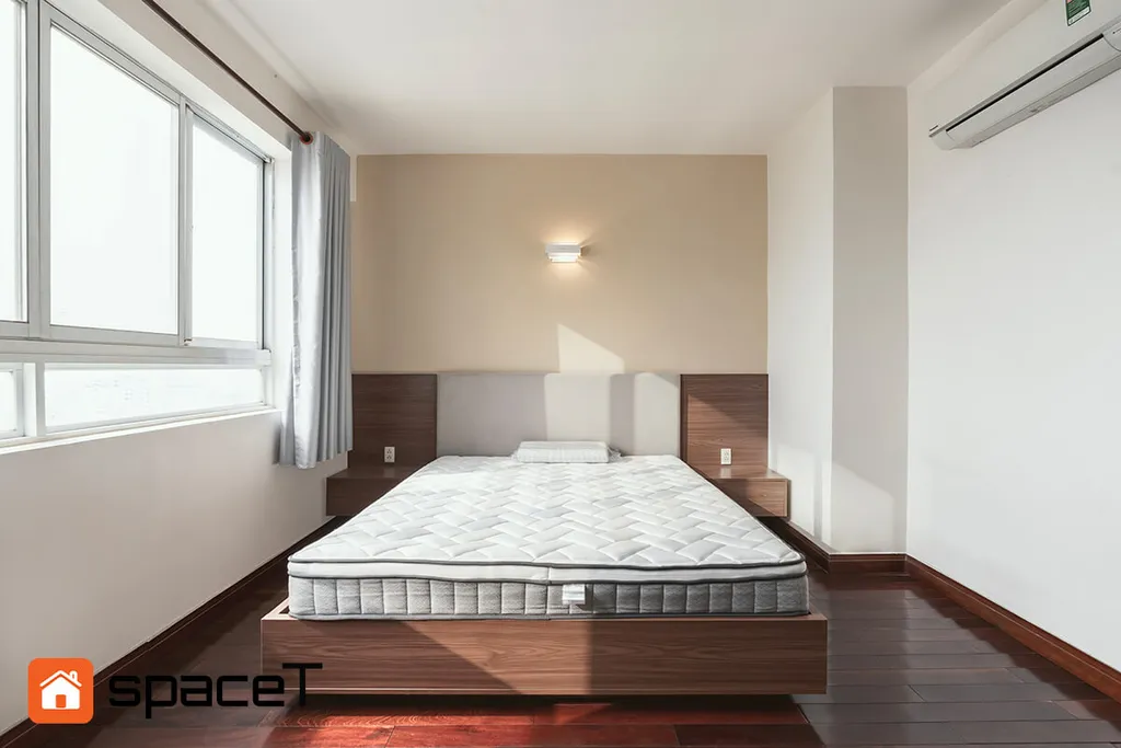 Nội thất phòng ngủ căn hộ Hùng Vương Plaza Quận 5 phong cách Modern hiện đại