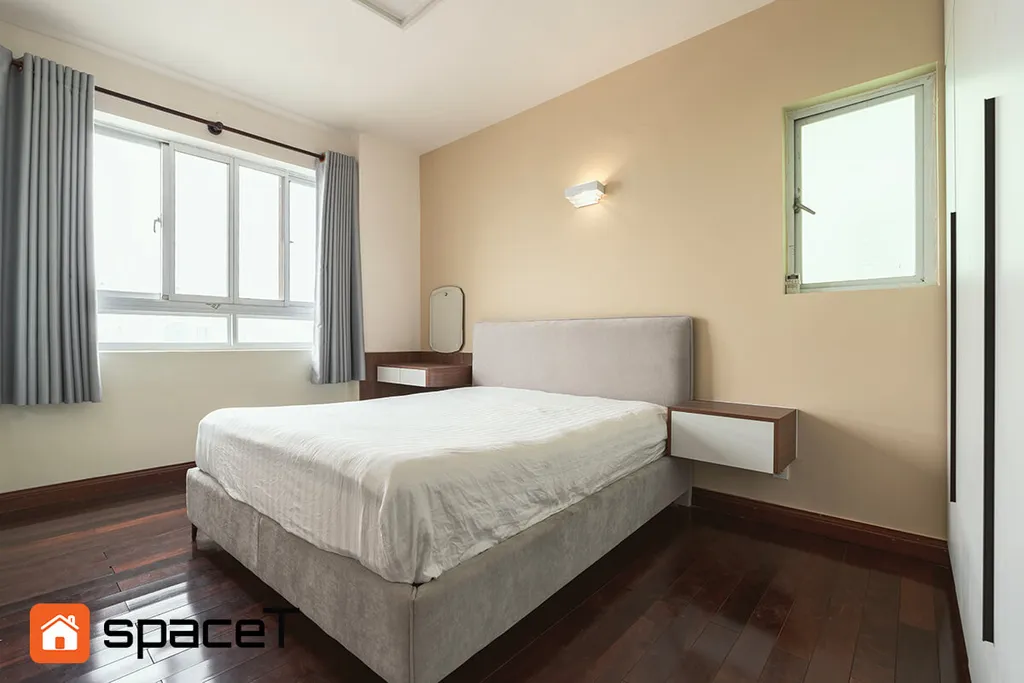 Nội thất phòng ngủ căn hộ Hùng Vương Plaza Quận 5 phong cách Modern hiện đại