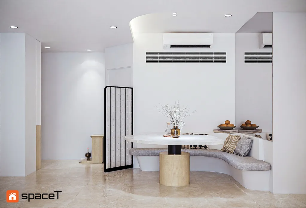 Concept 3D nội thất phòng ăn Căn hộ Sunrise City View - Phong cách Minimalist