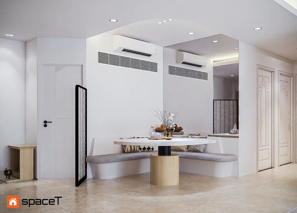 Concept 3D nội thất phòng ăn Căn hộ Sunrise City View - Phong cách Minimalist