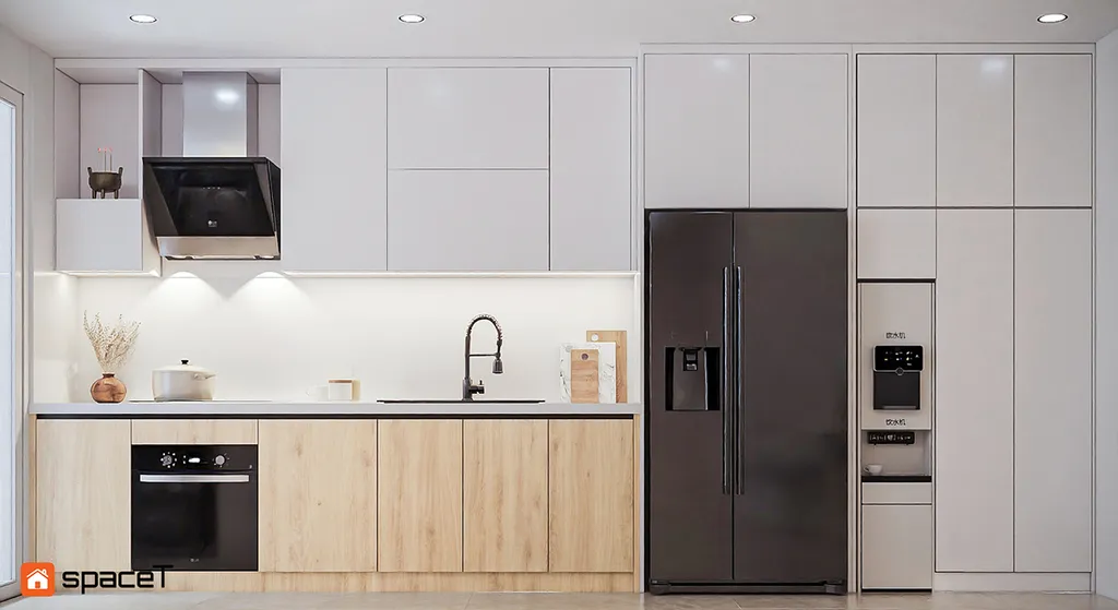 Concept 3D nội thất nhà bếp Căn hộ Sunrise City View - Phong cách Minimalist