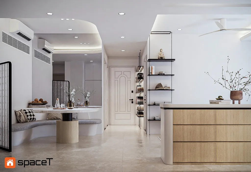 Concept 3D nội thất phòng ăn Căn hộ Sunrise City View - Phong cách Minimalist