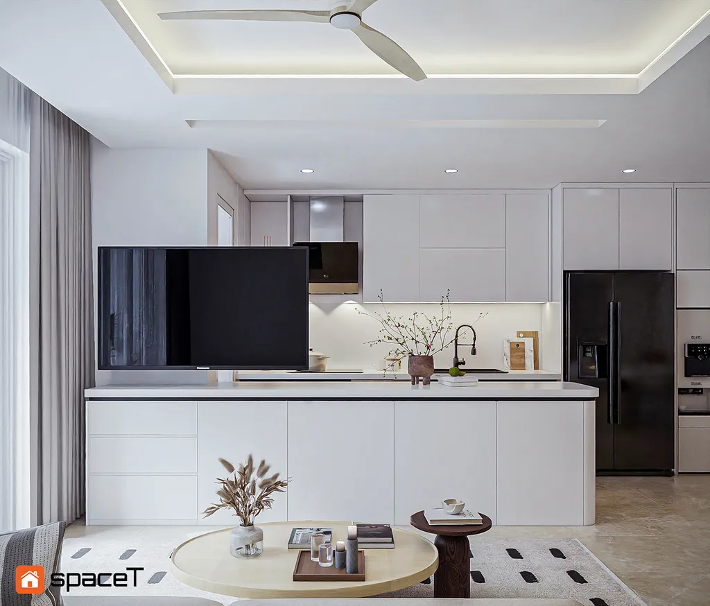 Concept 3D nội thất phòng khách Căn hộ Sunrise City View - Phong cách Minimalist