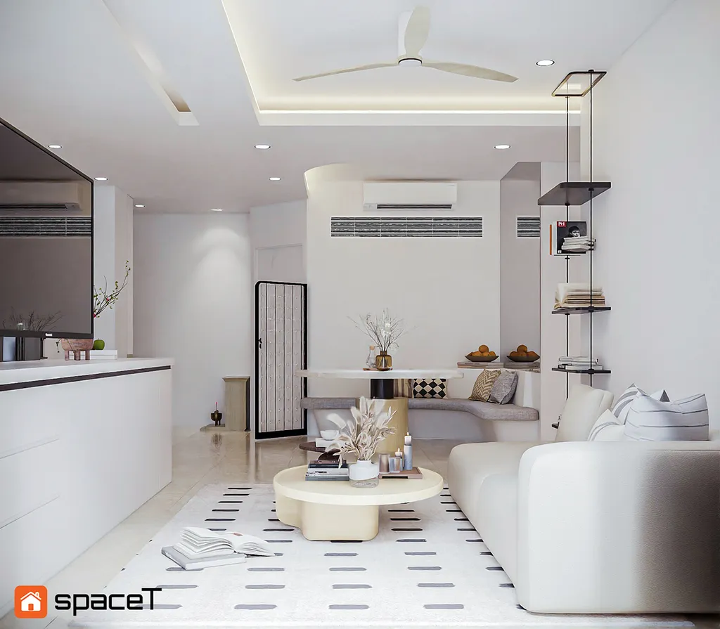 Concept 3D nội thất phòng khách Căn hộ Sunrise City View - Phong cách Minimalist