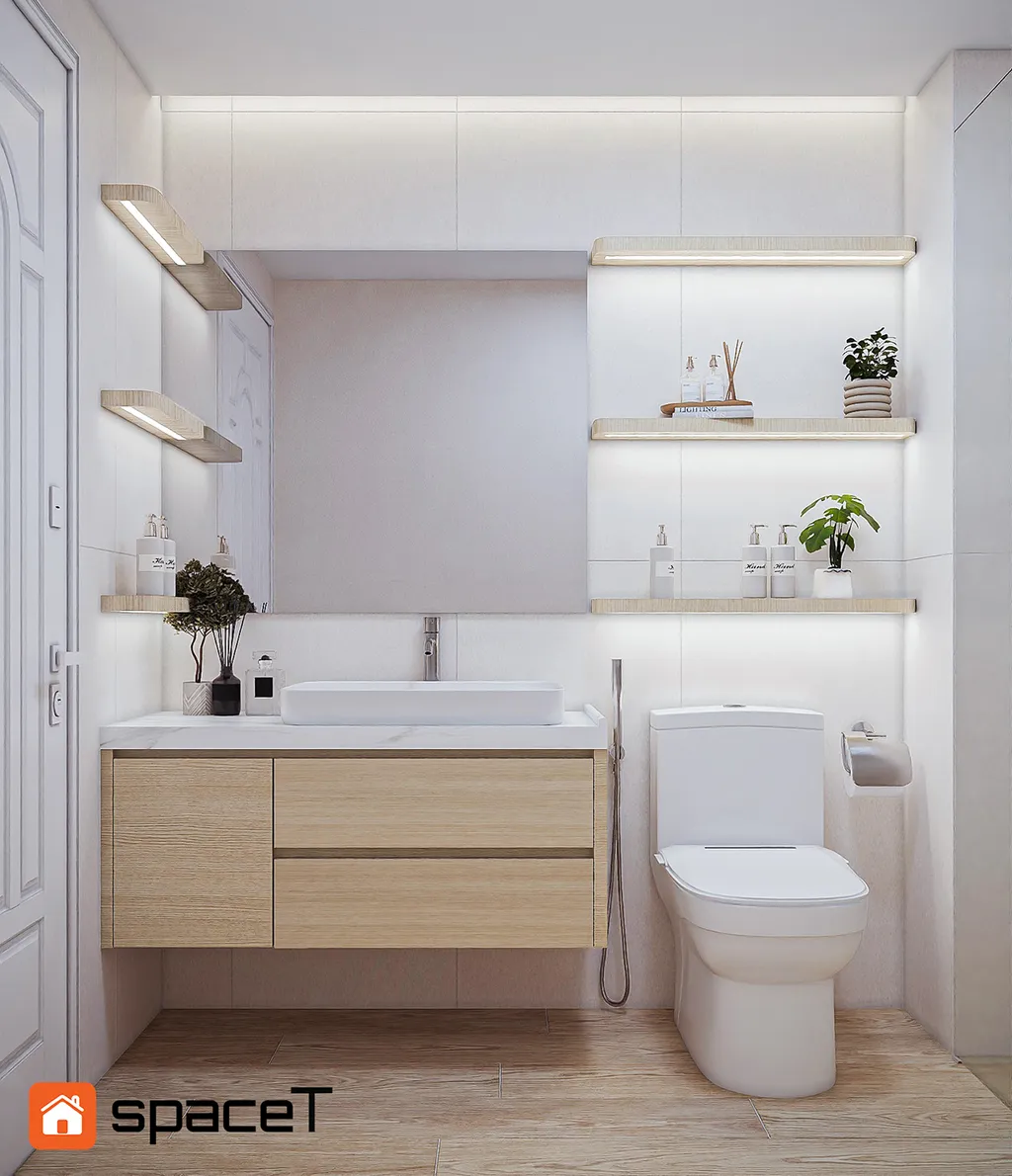 Concept 3D nội thất phòng tắm, nhà vệ sinh Căn hộ Sunrise City View - Phong cách Minimalist