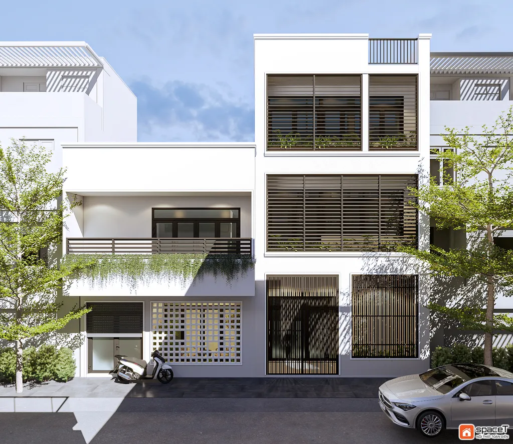 Concept mặt tiền Nhà phố Sư Vạn Hạnh Quận 10 - Phong cách Minimalist