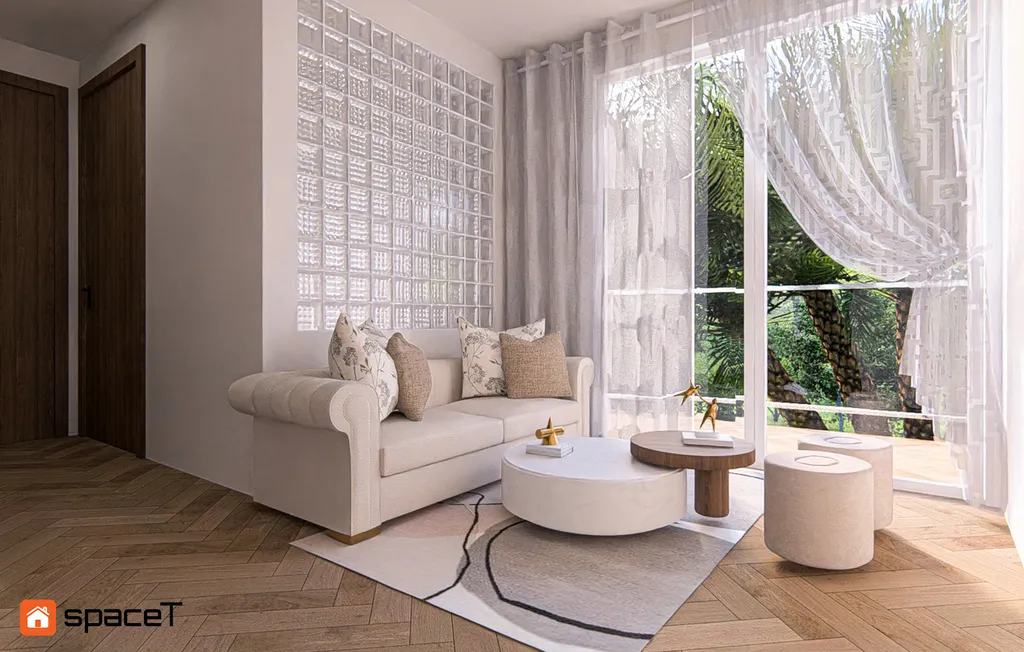 Concept 3D nội thất phòng khách Căn hộ River Panorama Quận 7 - Phong cách Modern