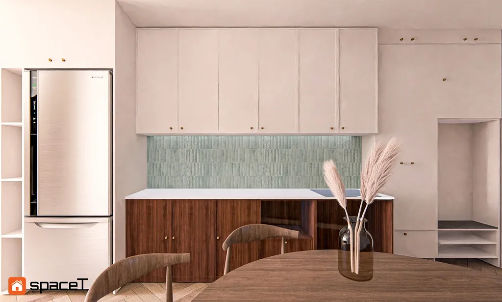 Concept 3D nội thất nhà bếp Căn hộ River Panorama Quận 7 - Phong cách Modern