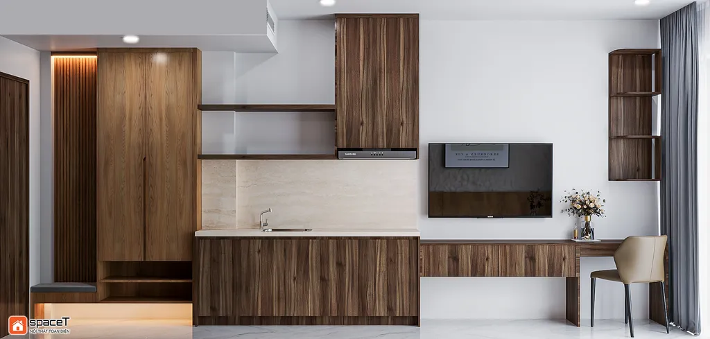Concept 3D nội thất phòng ngủ Nhà phố 150m2 Quận Bình Thạnh - Phong cách Minimalist