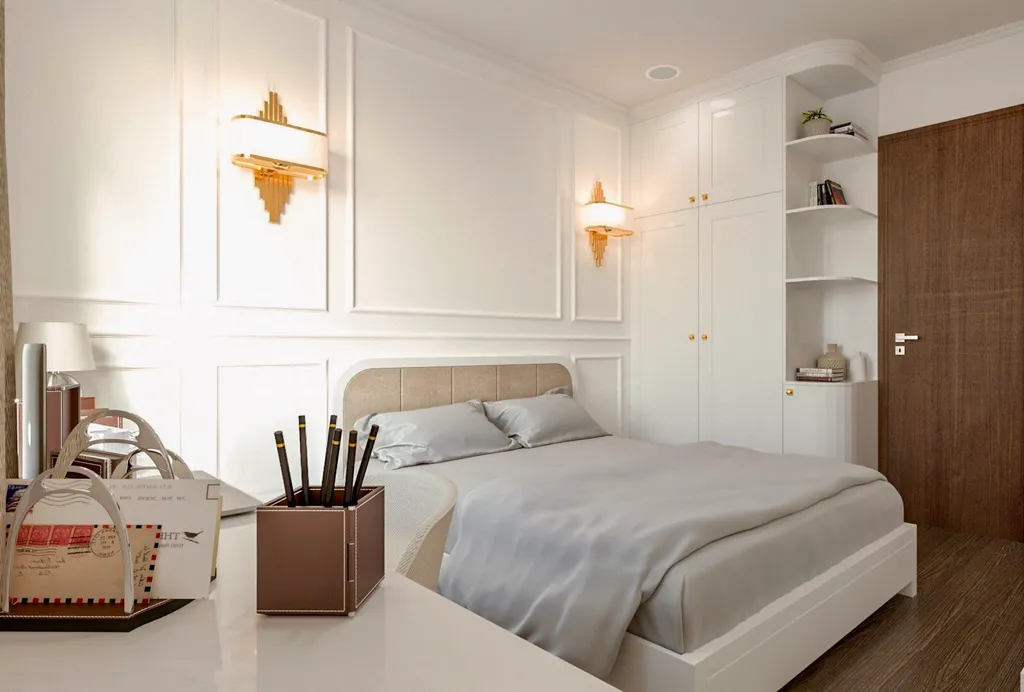 Concept 3D nội thất phòng ngủ Căn hộ II Sora Bình Dương phong cách Neo Classic
