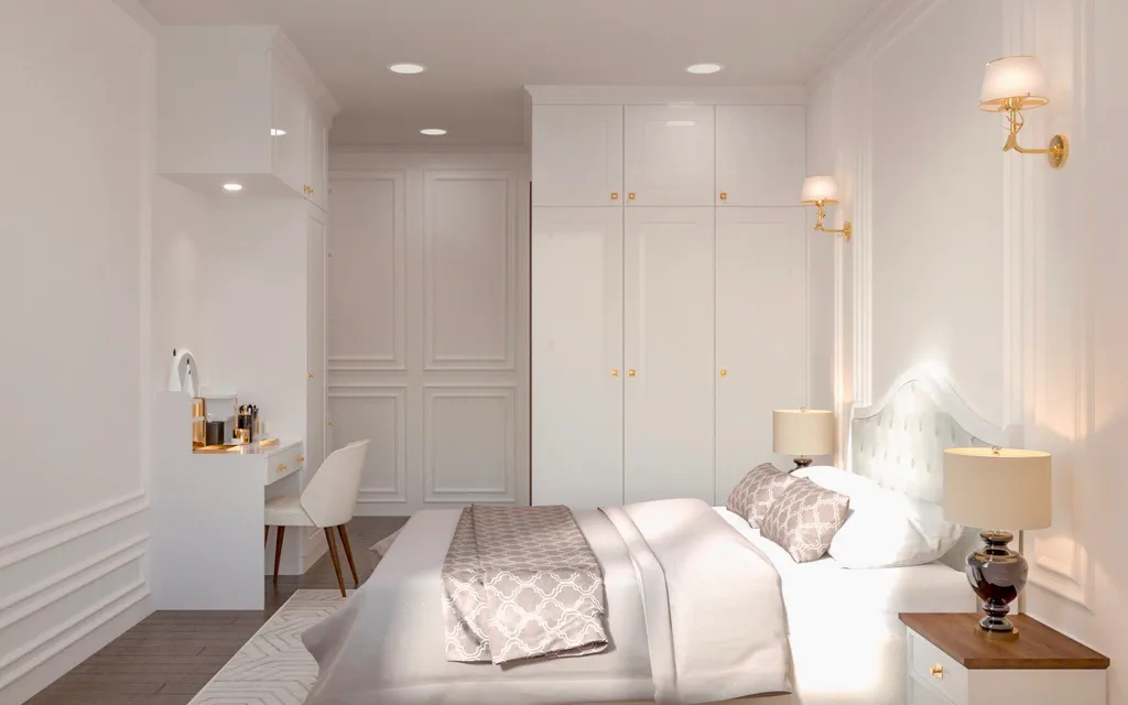 Concept 3D nội thất phòng ngủ Căn hộ II Sora Bình Dương phong cách Neo Classic