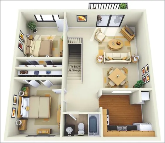Top 15 mẫu thiết kế nội thất độc đáo cho chung cư 70m2 