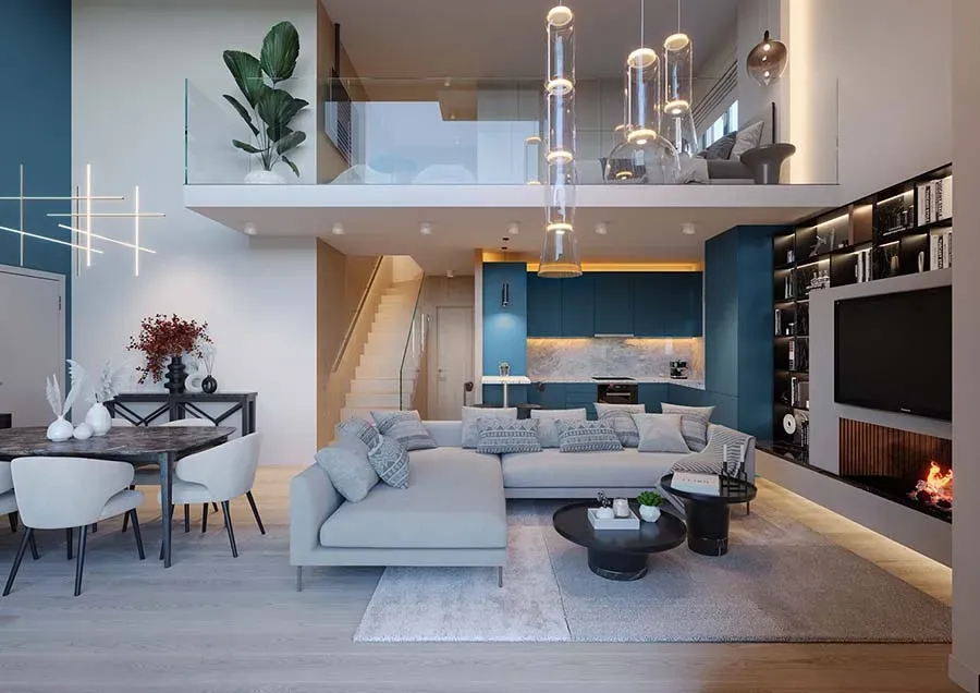 Phong cách nội thất Modern - Căn hộ Duplex