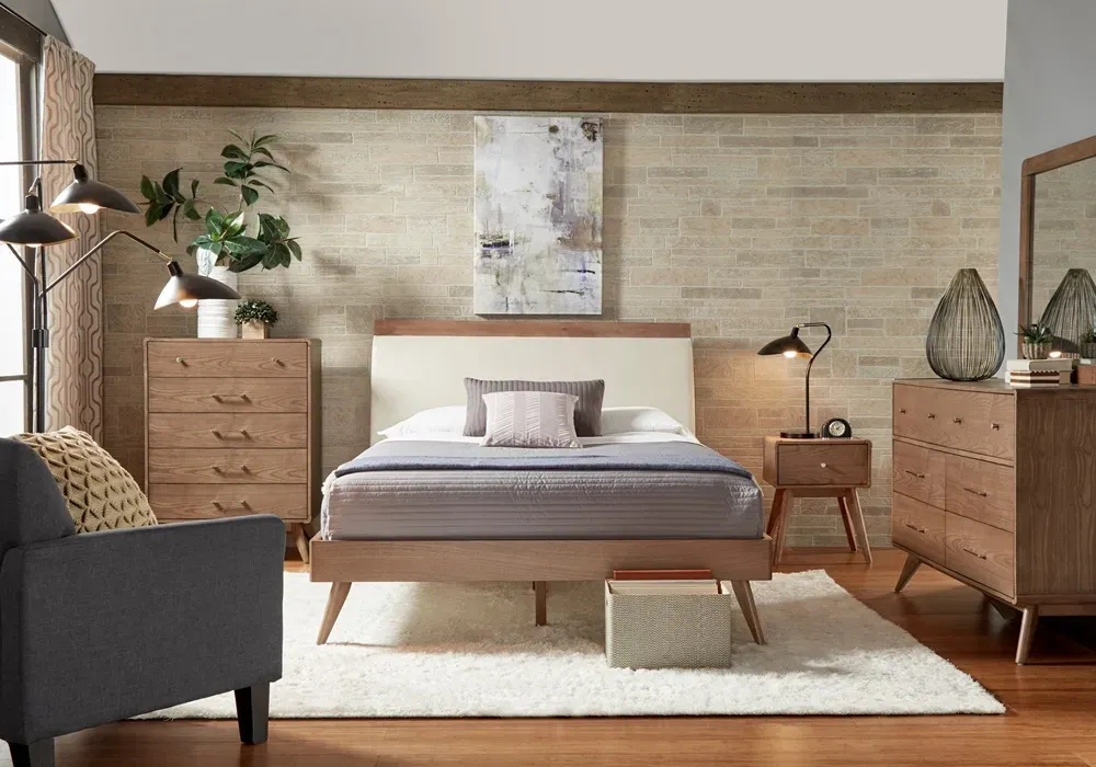 Phòng ngủ căn hộ phong cách Mid-century Modern
