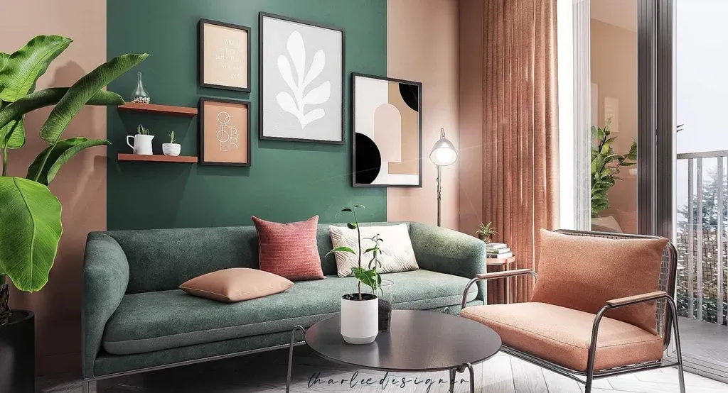 Mẫu thiết kế căn hộ cao cấp phong cách Color block (Nguồn: thaoleedesigner)