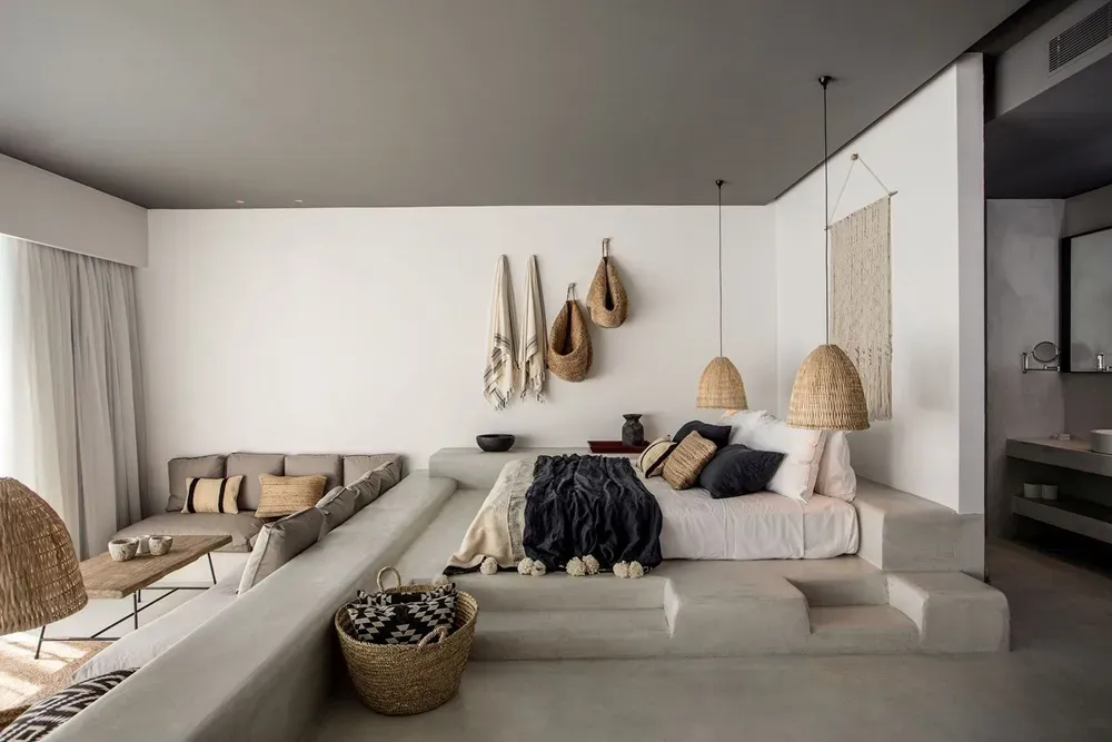 Thiết kế phòng khách căn hộ với phong cách Wabi Sabi