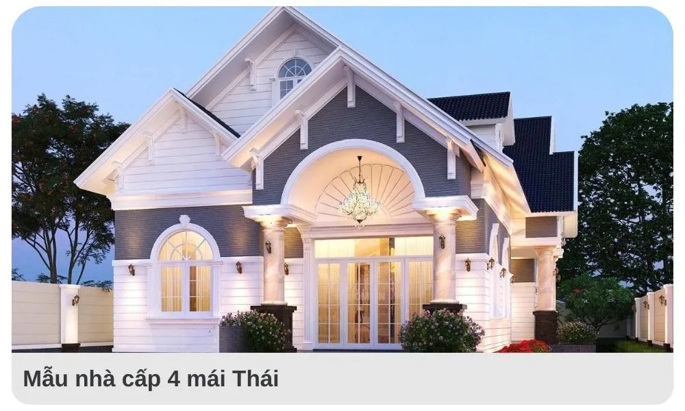 Nhà mái Thái thường được thiết kế với các mặt mái thoáng mát, không khí thông thoáng, phù hợp với khí hậu nóng ẩm.