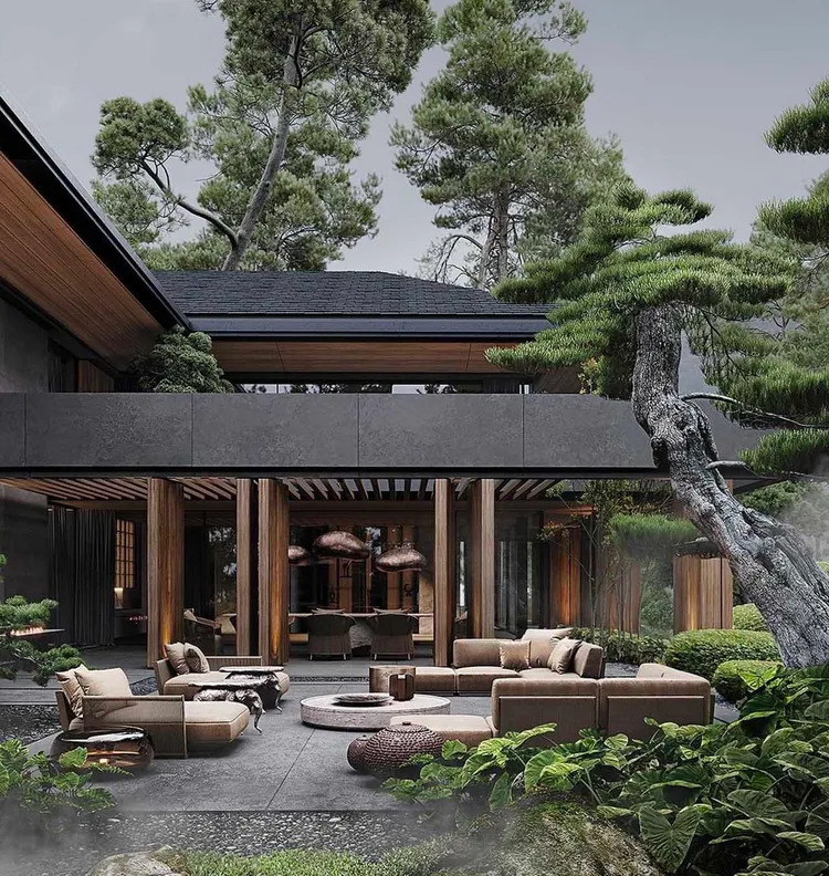 Với kiến trúc truyền thống Nhật Bản, nhà vườn kiểu Nhật mang đến một không gian sống đầy tĩnh lặng, bình yên và gần gũi với thiên nhiên