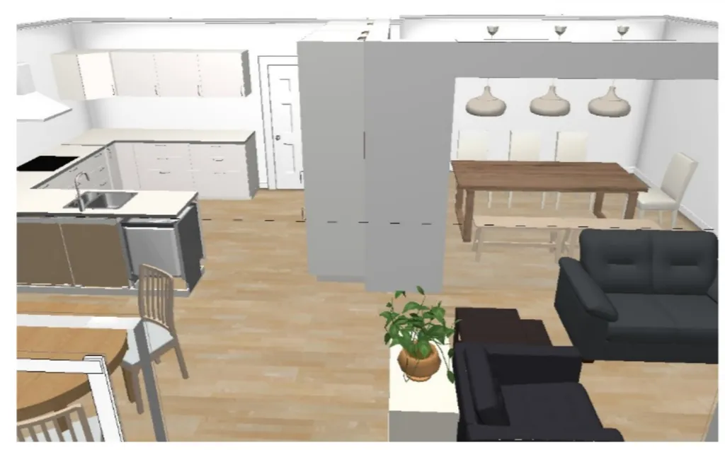 1 mô hình thiết kế nhà bếp sử dụng công cụ Ikea Kitchen Planner