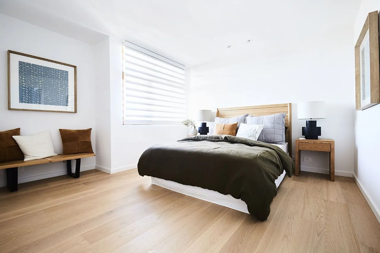 Kiểu sàn gỗ phòng ngủ phổ biến cho căn hộ chung cư hoặc nhà phố diện tích nhỏ