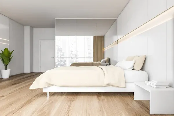 Kiểu sàn gỗ phù hợp với nhiều phong cách thiết kế phòng ngủ
