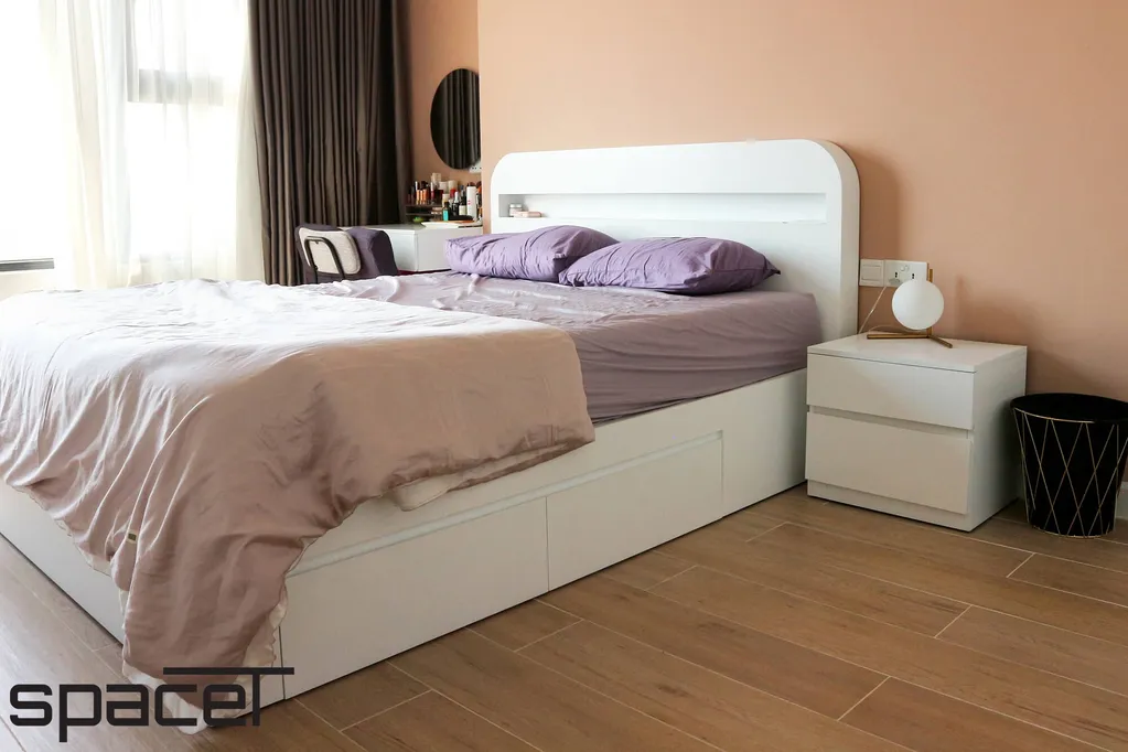 Tab đầu giường (Tủ đầu giường) được thiết kế với kích thước phù hợp