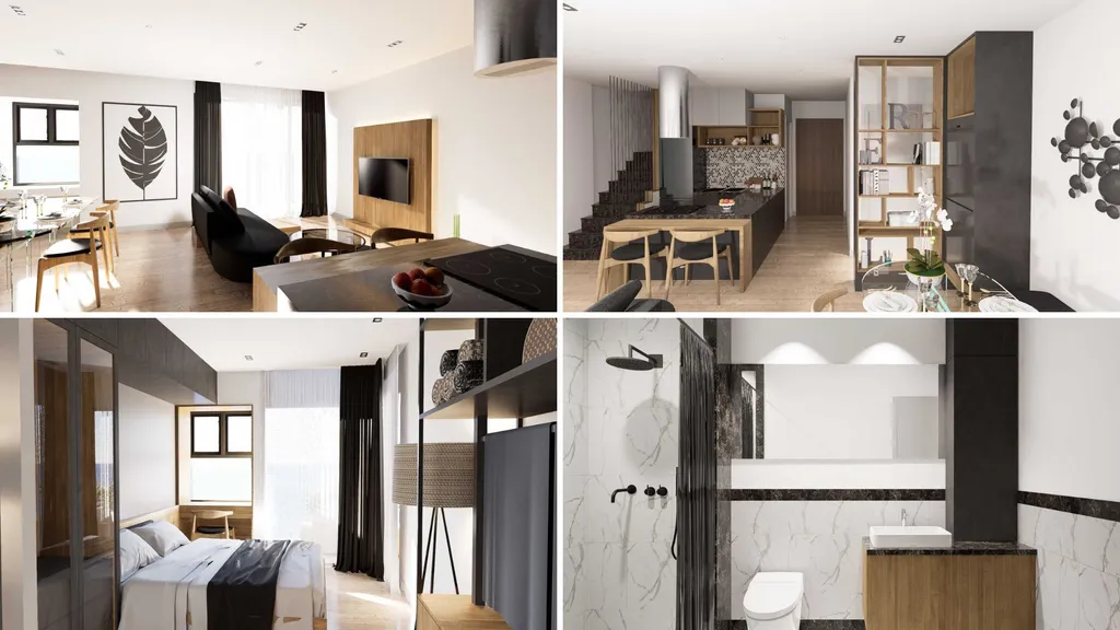 Thiết kế căn hộ duplex Ricca quận 9 kiểu tối giản với điểm nhấn màu đen ấn tượng