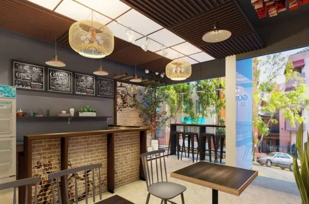 Thiết kế quán cafe tinh tế dựa theo phong cách hiện đại