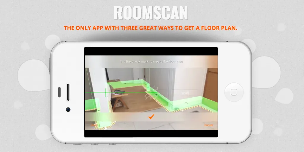 Giao diện của RoomScan Pro trên IOS