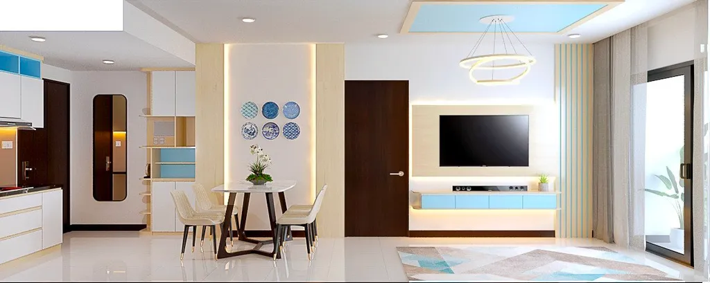 Thiết kế nội thất chung cư phong cách Scandinavian tận dụng tối đa ánh sáng tự nhiên giúp không gian thêm phần lung linh